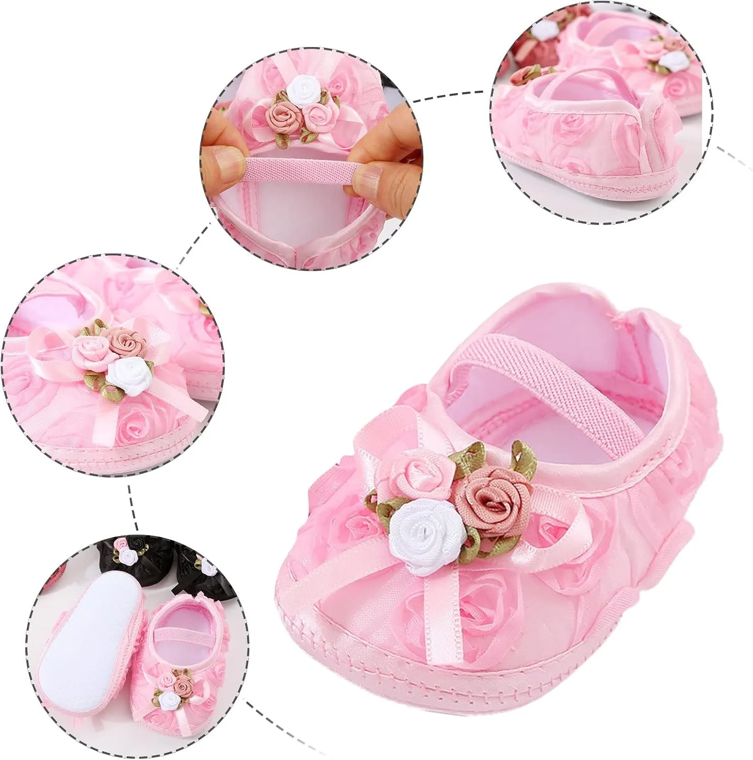 Baby Shoes Fashion Soft Sole Toddler Shoes Pearl Dress Flower Princess Shoes Toddler Shoes Toddler Shoes Girl 8