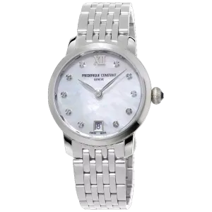 Frederique Constant Slimline Ladies Silver Watch FC-220MPWD1S26B