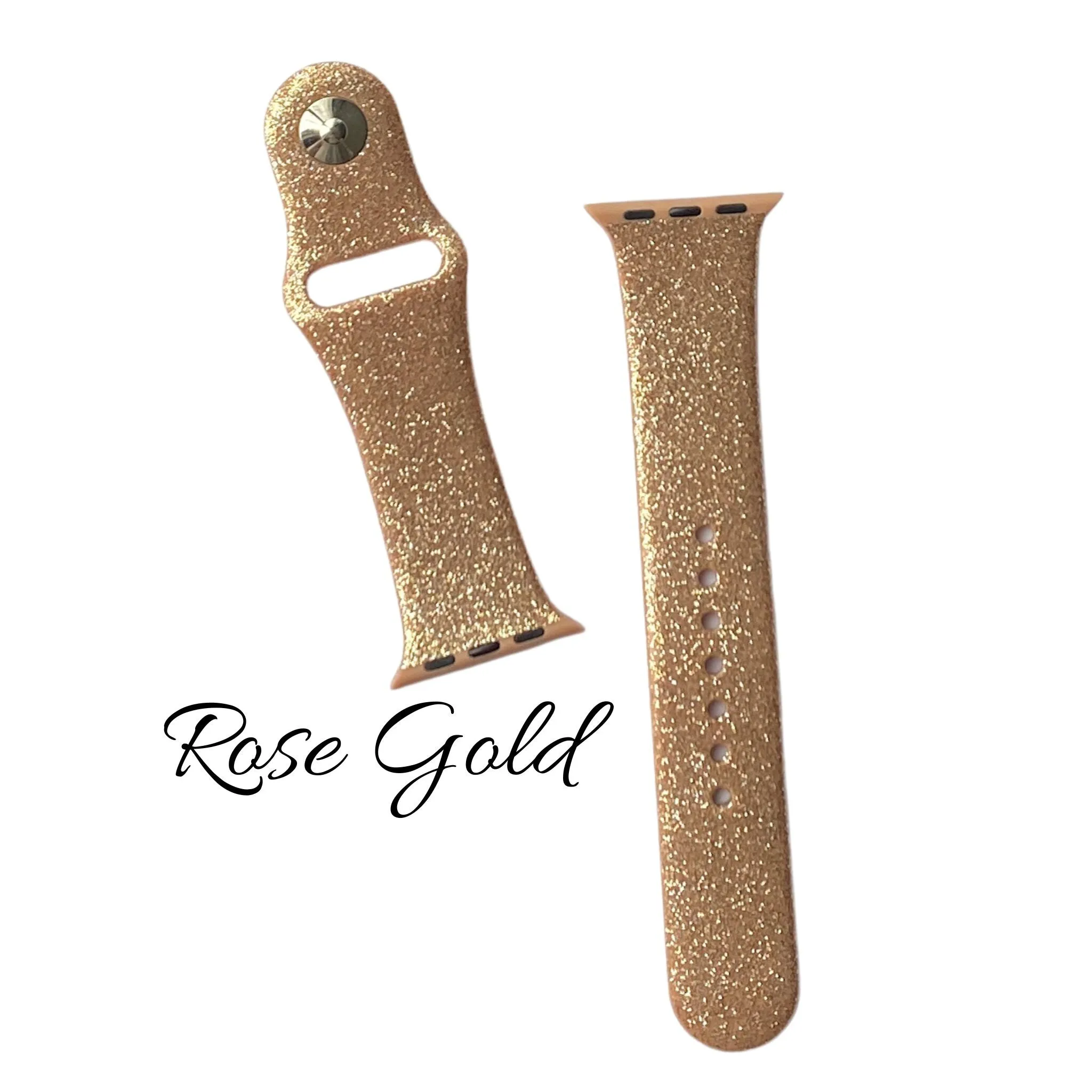 Gold/Silver/Rose Gold Glitter Apple Watchband, Women's Watchbands, Smartwatch Band, Sparkly Watchband, Glittery Watchband, Dressy Watchband