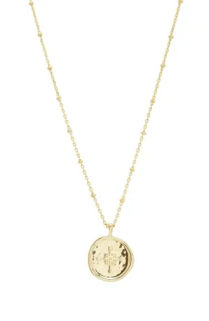 Gorjana Compass Gold Coin Necklace