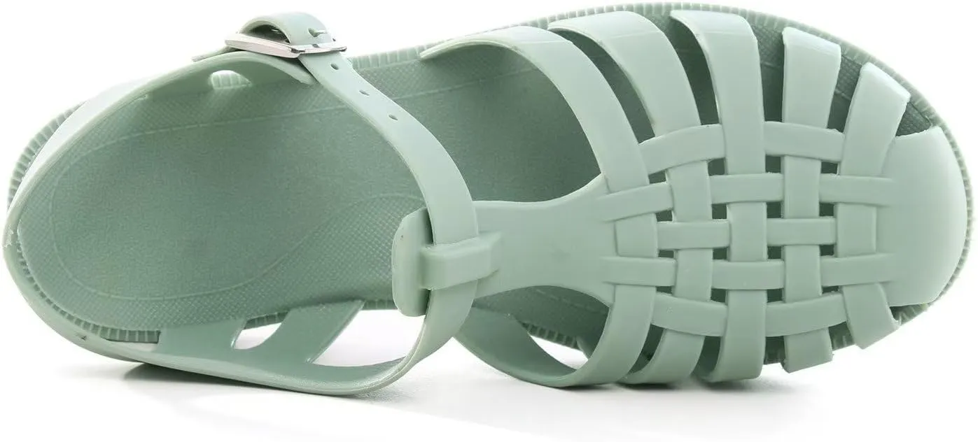 Hee grand Crystal Jelly Heel Sandals For Women Summer Beach Jelly Shoes