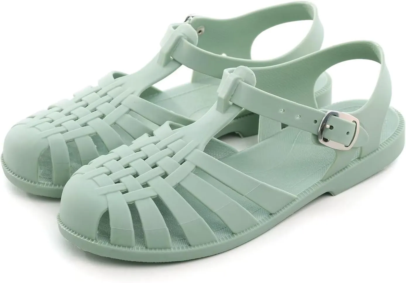 Hee grand Crystal Jelly Heel Sandals For Women Summer Beach Jelly Shoes