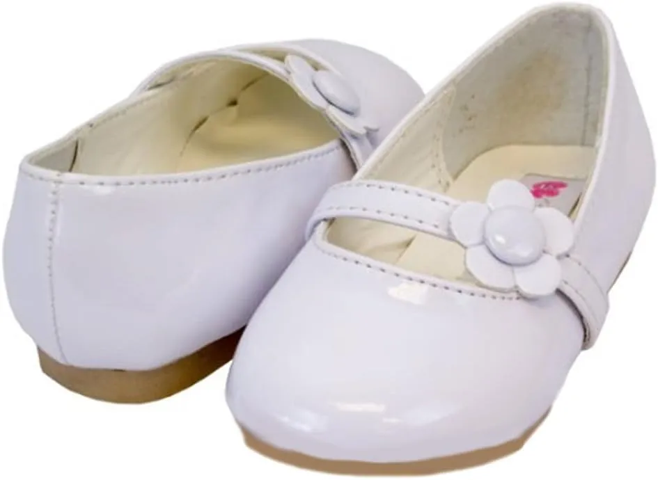 iGirlDress Lovely Patent Leather Mary Jane Party Shoe with Daisy