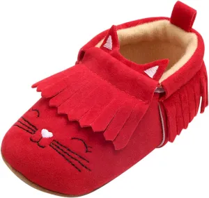 Infant Toddler Shoes Soft Sole Toddler Shoes Tassel Cute Cartoon Embroidery Princess Shoes Toddler Girls Sandals Size 10