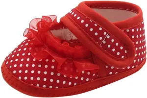 Kids Girls Slip on Shoes Warm Girls Sole Dot Infant Prewalker Soft Lace Baby Shoes Toddler Kids Mesh Socks Shoes