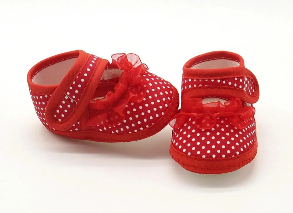 Kids Girls Slip on Shoes Warm Girls Sole Dot Infant Prewalker Soft Lace Baby Shoes Toddler Kids Mesh Socks Shoes