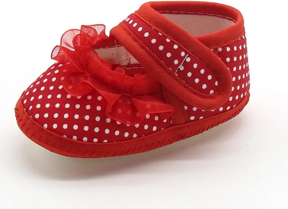 Kids Girls Slip on Shoes Warm Girls Sole Dot Infant Prewalker Soft Lace Baby Shoes Toddler Kids Mesh Socks Shoes