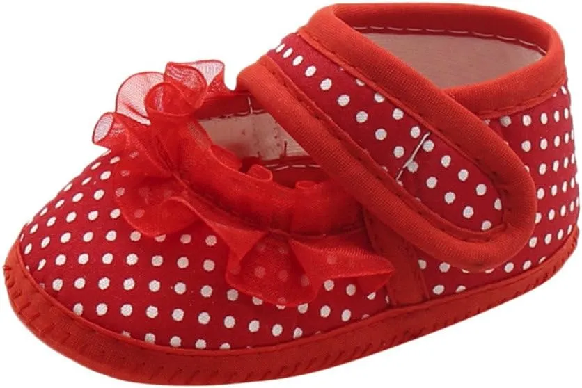Kids Girls Slip on Shoes Warm Girls Sole Dot Infant Prewalker Soft Lace Baby Shoes Toddler Kids Mesh Socks Shoes