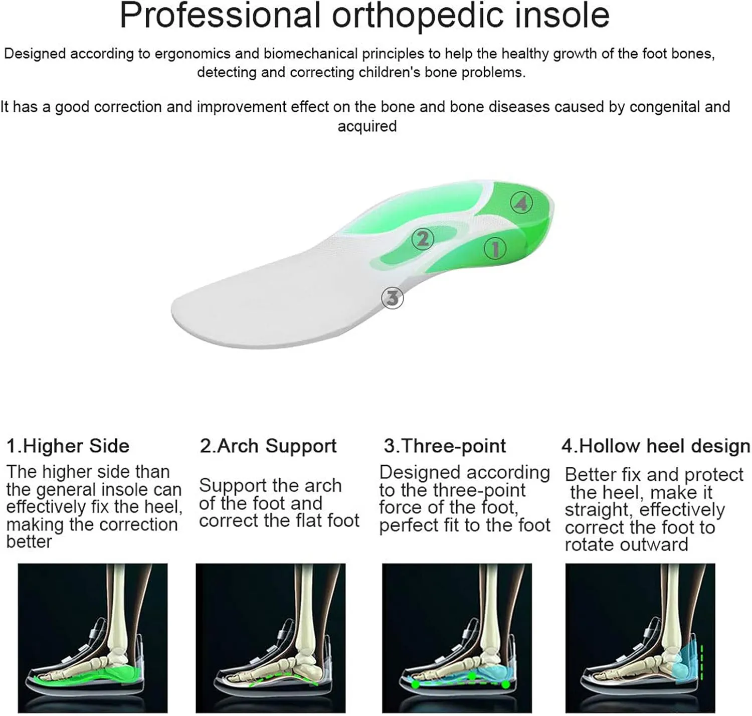 Kids Orthopedic Corrective Shoes for Boys and Girls'Foot Problems with Arch & Ankle Support,Anti-Slip Soles