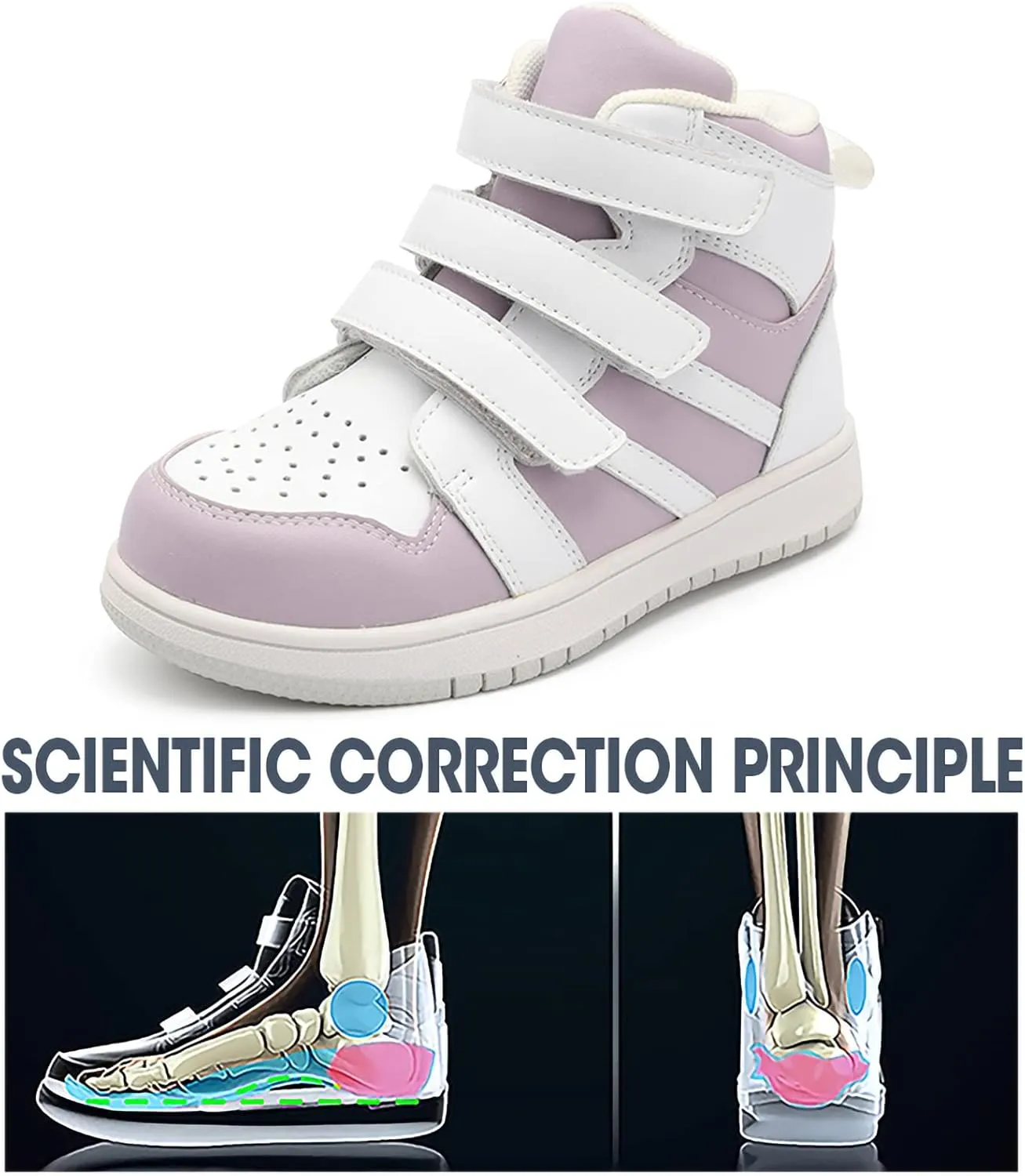 Kids Orthopedic Corrective Shoes for Boys and Girls'Foot Problems with Arch & Ankle Support,Anti-Slip Soles