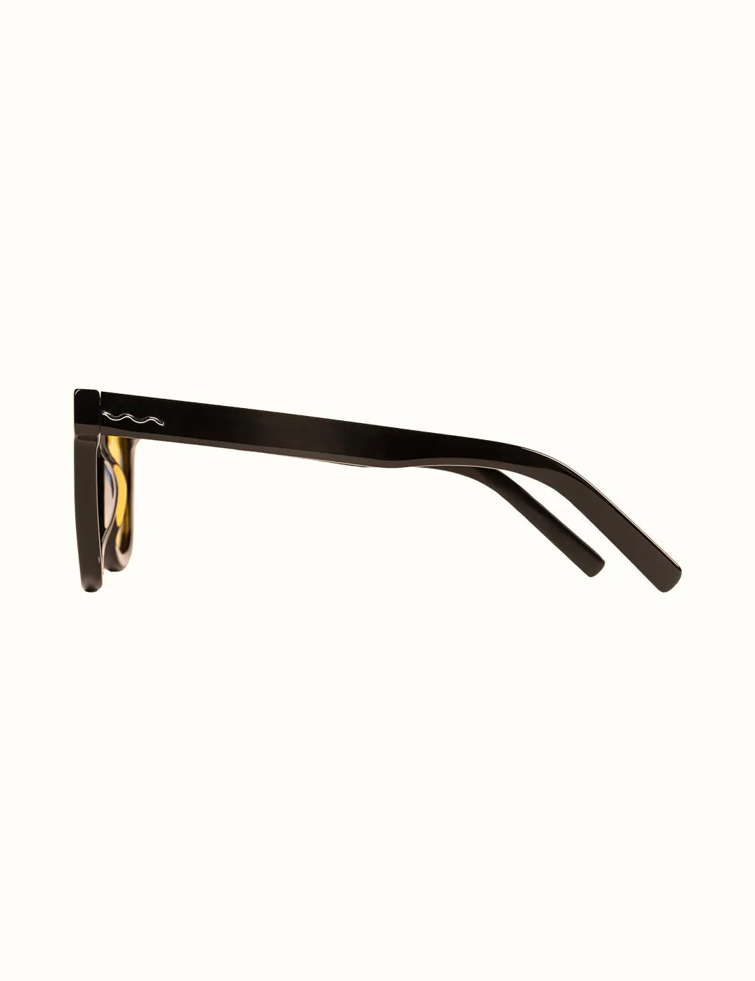 Leisure Unisex Sunglasses - Black / Yellow