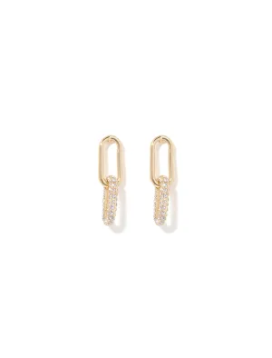 Malani Metal & Stone Link Earrings