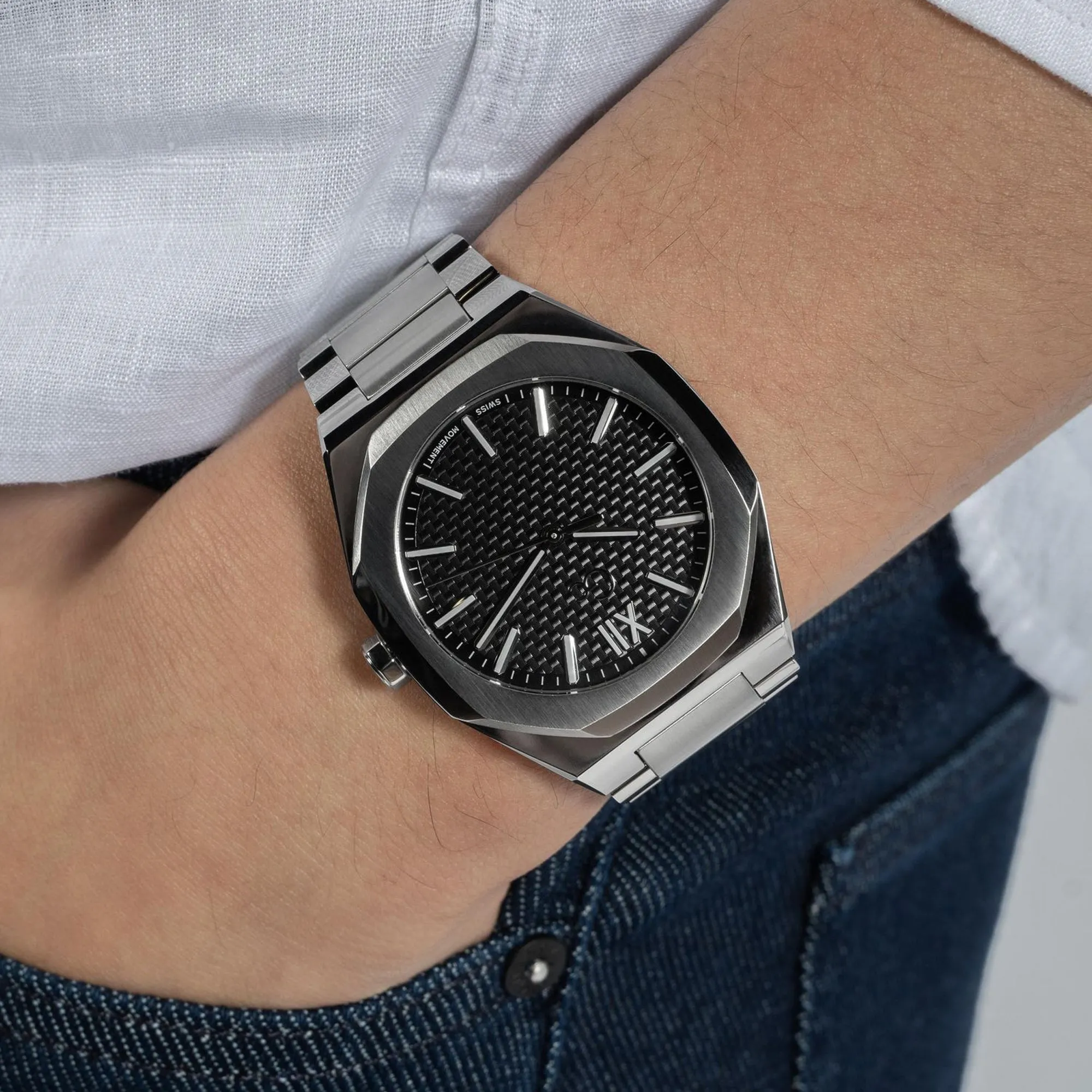 Men's Black Analog Stainless Steel Watch Z26004G2MF