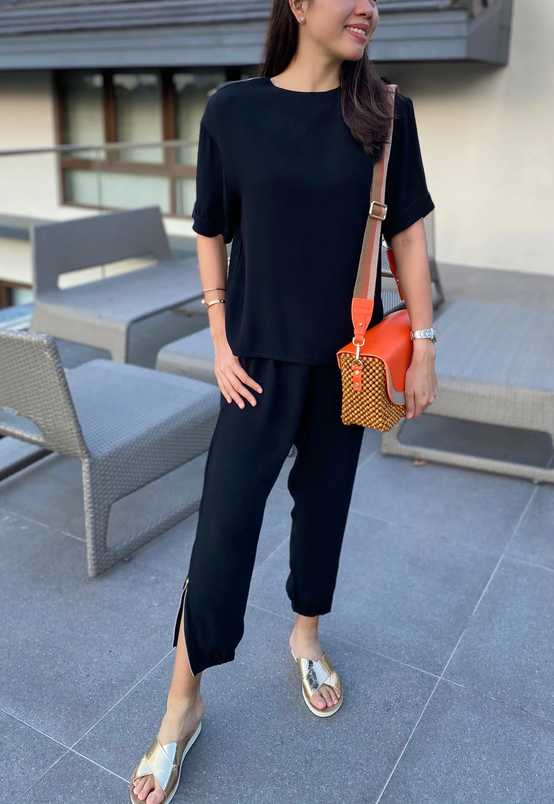 Mikaela Zipper Accent Top
