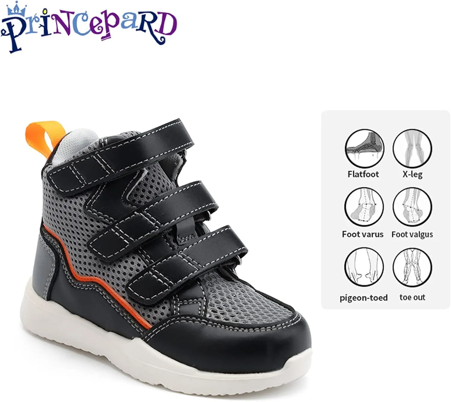 Orthopedic Sandals for Kids & Toddlers with High Back,ChildrensCorrective Shoes with Ankle and Arch Support and Breathable Net