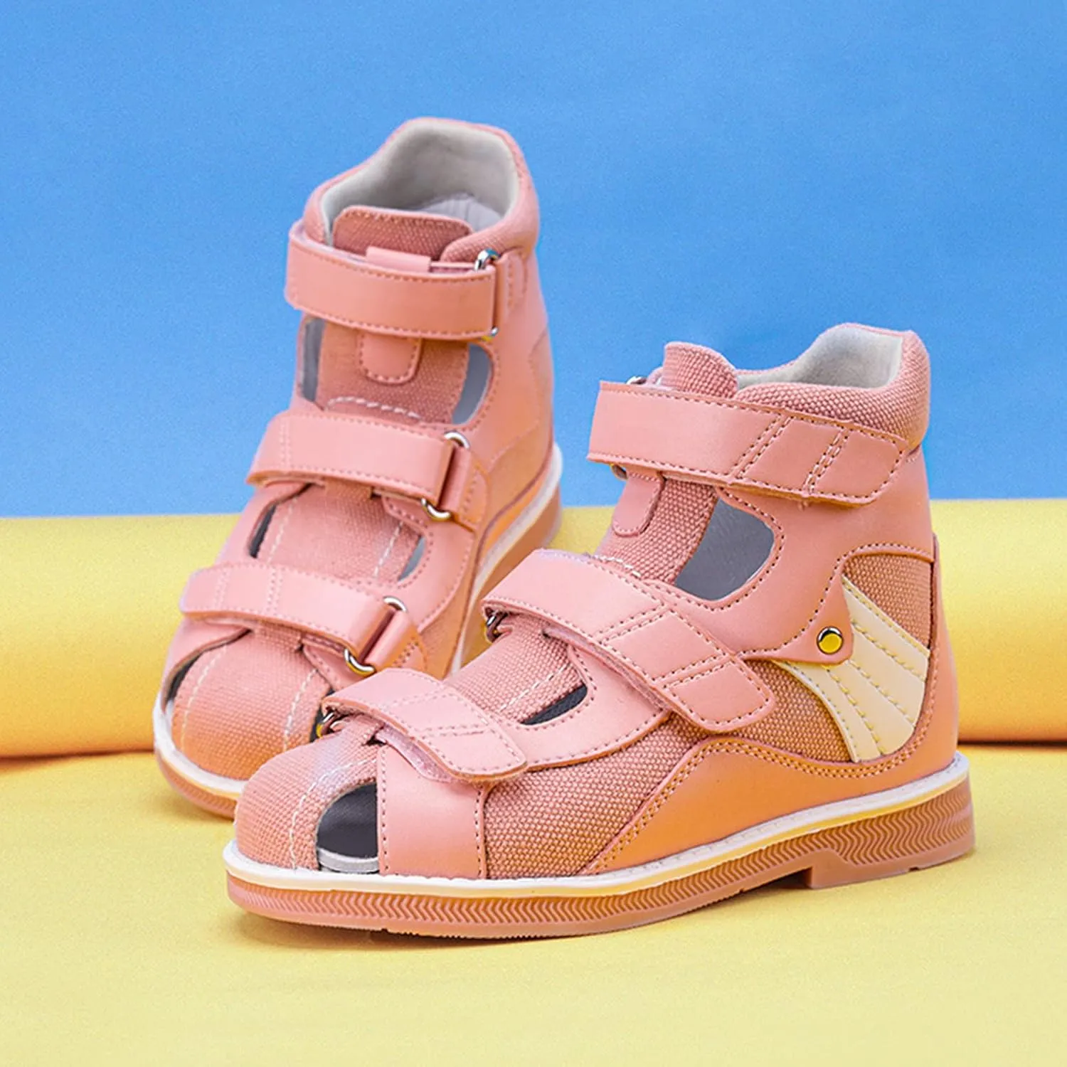Orthopedic Sandals for Kids,Girls and Boys Closed-toe High Back Corrective Shoes with Arch and Ankle Support