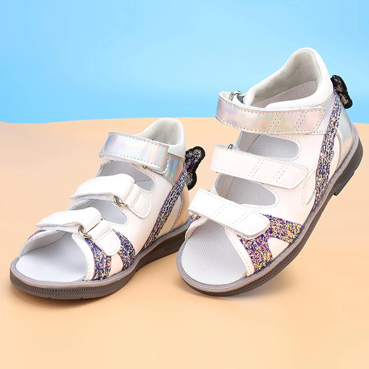 Orthopedic Sandals for Toddlers,Little Kids Leather Corrective Shoes with Arch and Ankle Support for Children's Foot Problems