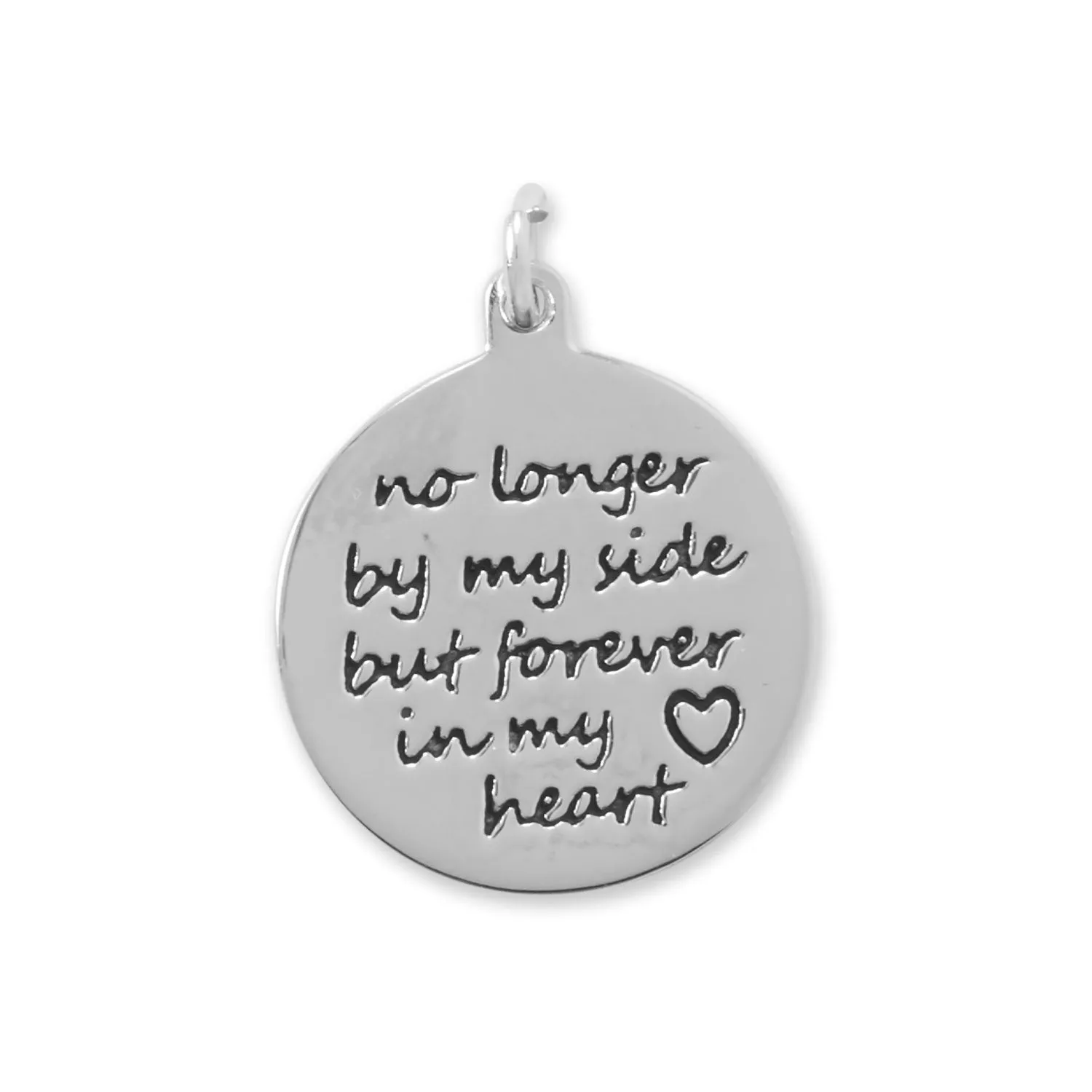 Oxidized "Forever in My Heart" Charm