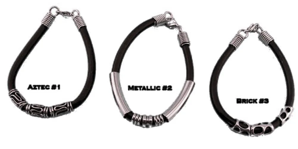 Rubber & Metal Bracelet