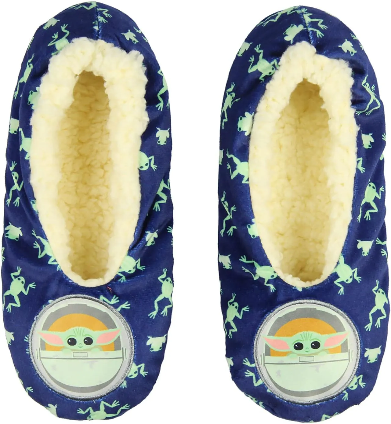 Star Wars Grogu Baby Yoda Slippers Frog Character Slipper Socks With No-Slip Sole For Women Men
