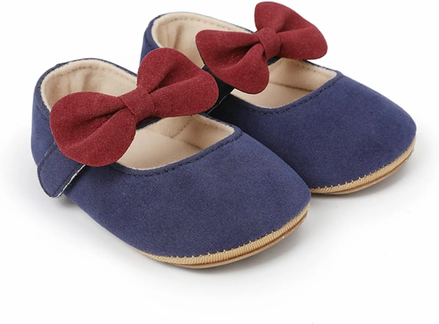 Toddler Kids Infant Girls Soild Bowknot Princress Shoes Soft Sole The Floor Barefoot Non Led Kids Shoes for Girls