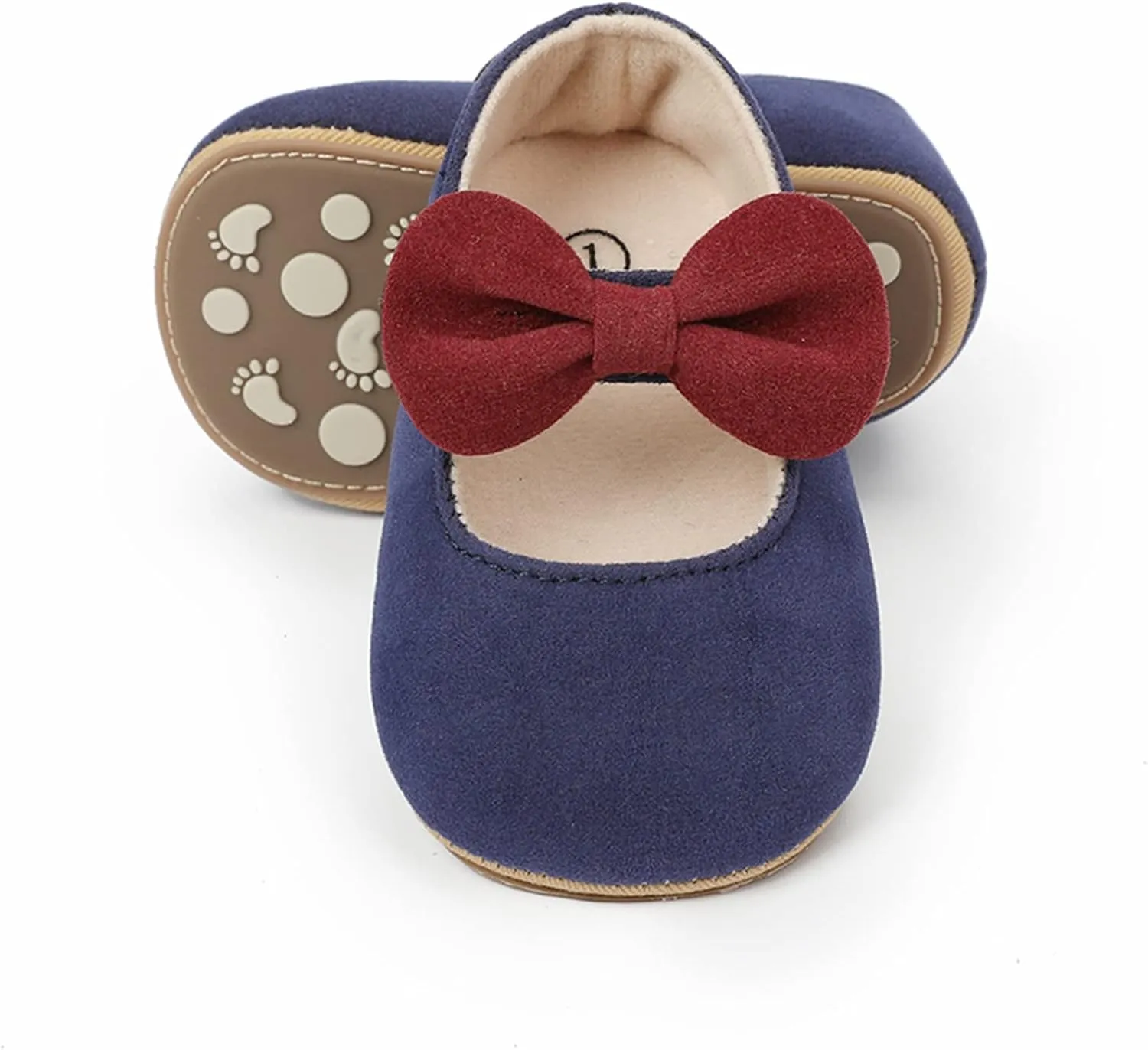 Toddler Kids Infant Girls Soild Bowknot Princress Shoes Soft Sole The Floor Barefoot Non Led Kids Shoes for Girls