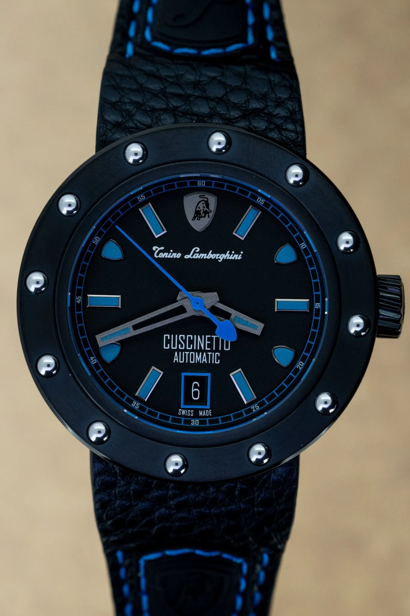 Tonino Lamborghini Cuscinetto Watch Date Blue TLF-T01-4