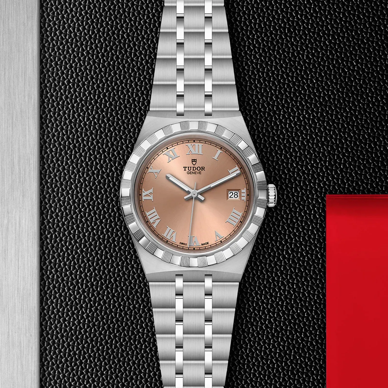 TUDOR Royal 38mm Case, Salmon Dial, Steel Bracelet (M28500-0007)