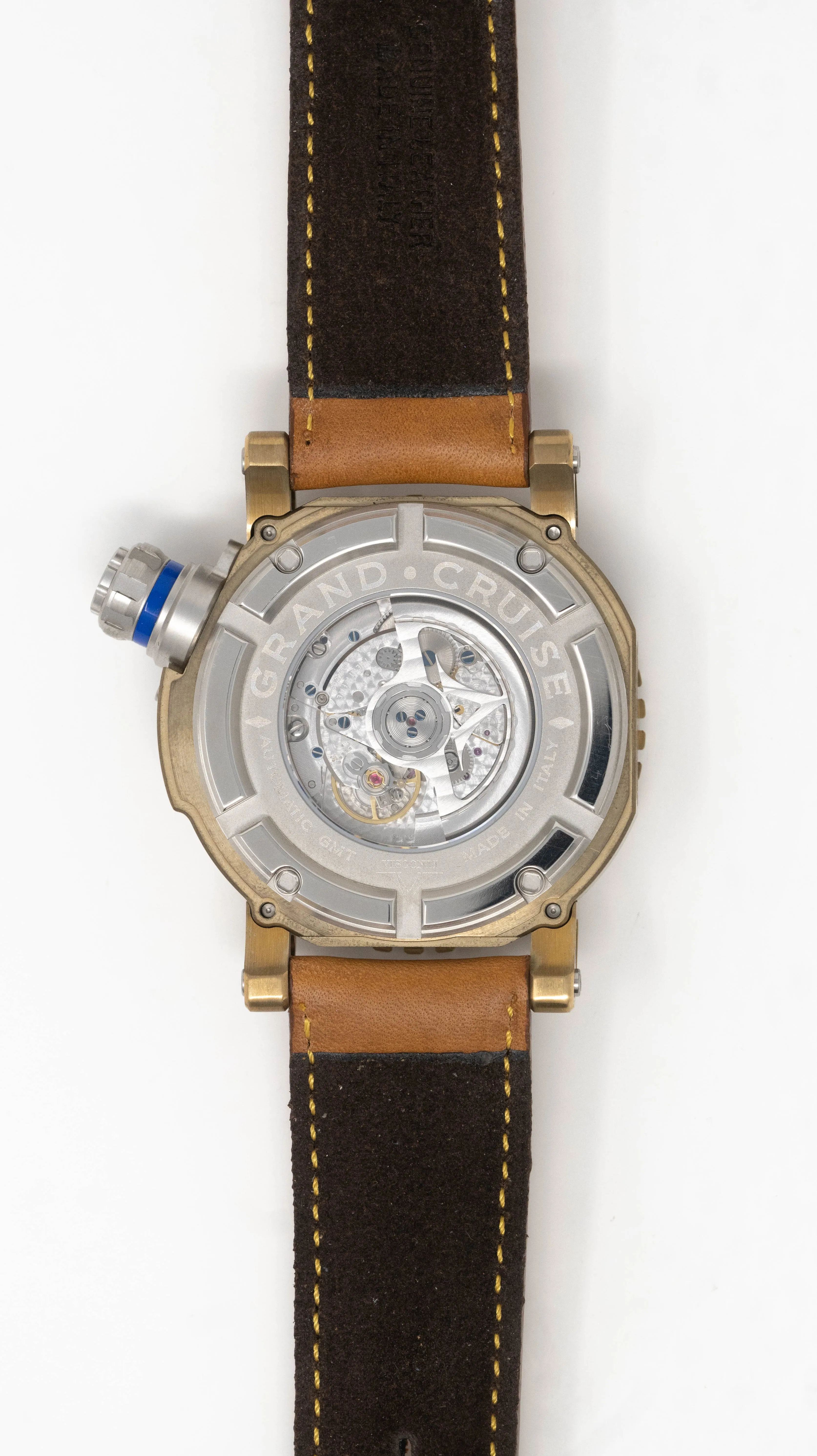 Visconti Automatic Watch Grand Cruise GMT Bronze Leather Strap W110-01-143-1411