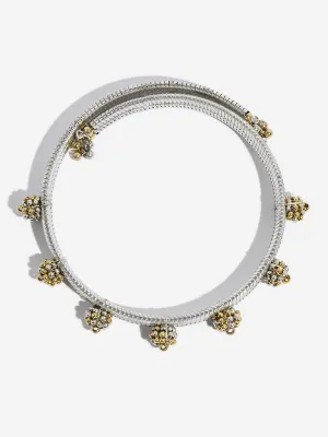 Westside Accessories Silver Dual Tone Bunch Choker