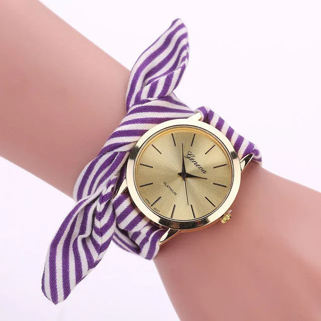 Women Fabric Strap Fashion Casual Watches