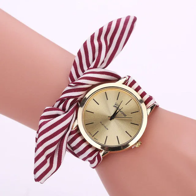 Women Fabric Strap Fashion Casual Watches